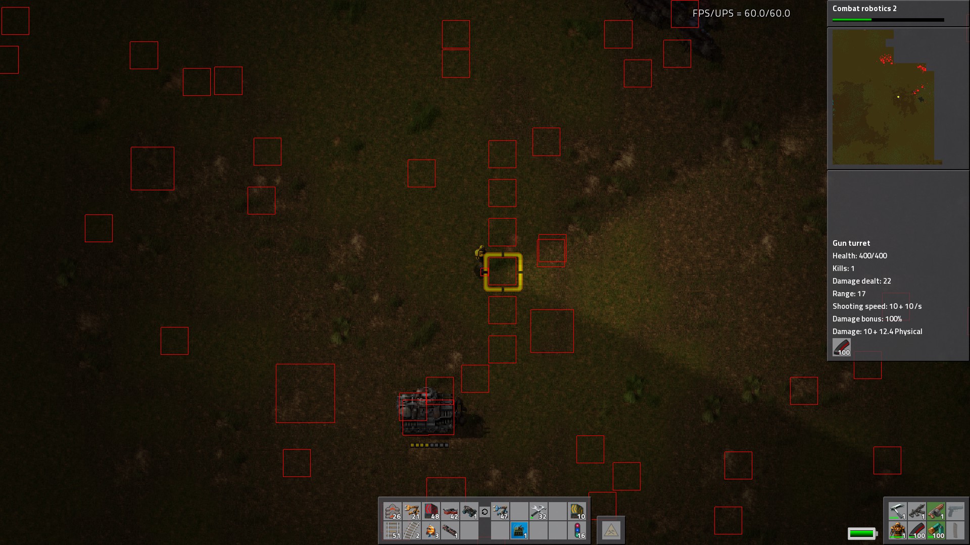 picture of some sprites missing collision rectangles enabled to see things missing-ish