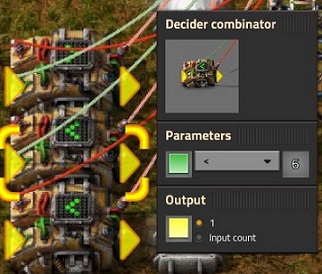 Yellow/Amber Decider Combinator